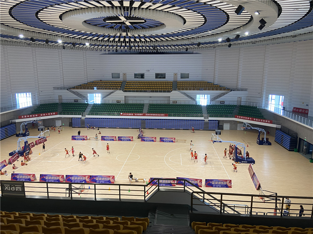 江蘇灌南縣體育館看臺座椅項目